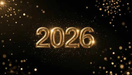Premium Golden 2026 New Year Celebration Background