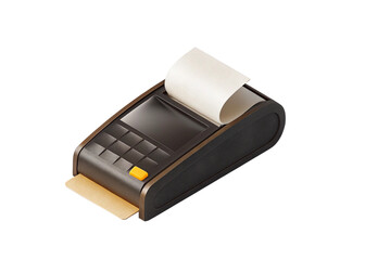 POS machine isolated on suitable background