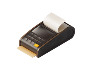 POS machine isolated on suitable background