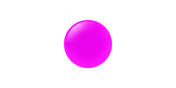 A single, glossy magenta sphere with a subtle highlight, isolated on a white background.