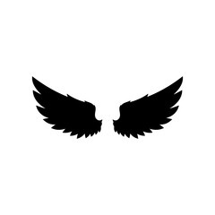 Wings silhouette vector flat illustration design.