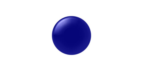 A single glossy blue sphere with a light reflection isolated on a white background.