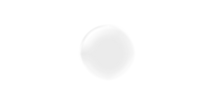 A single clear, glossy drop of a transparent liquid, like water or cosmetic serum, isolated on a plain white background.