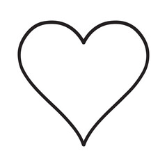 Simple black outline heart icon, a clean symbol on white background.