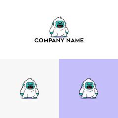 Cute Yeti Character Logo Design Playful and Unique Mascot for Branding