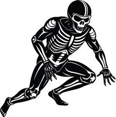Obraz premium Skeleton racer pose silhouette vector featuring a dynamic athlete sliding at high speed, ideal for winter sports graphics, posters, icons, logos, training visuals, and competitive sport designs.