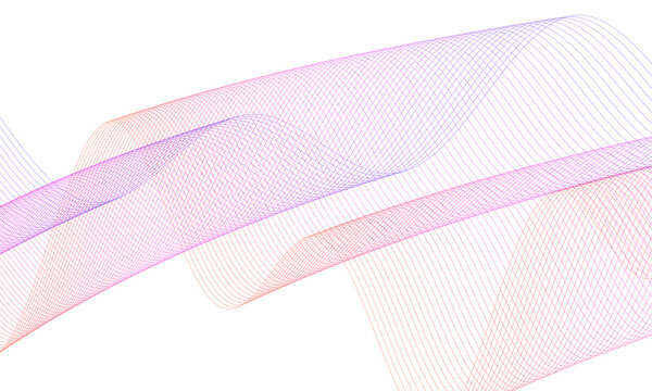 Abstract Transparent Waves Gradient Lines with Grid Pattern in Vibrant Red, Pink, and Blue
