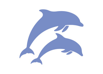 dolphins logo design isolated vector illustration