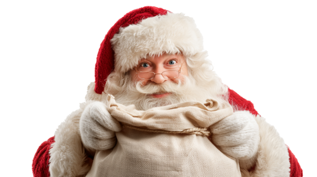 Ai santa claus isolated on white