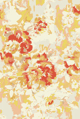 Romantic floral print with wildflowers sketch. Seamless pattern, gentle botanical background with various small flowers. Vector illustration.