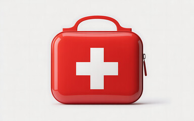 Obraz premium First aid kit: essential medical supplies for health and safety.