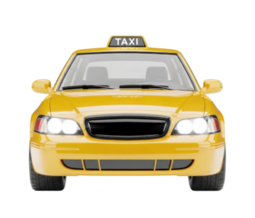 A Yellow Taxi Cab Isolated Transparent PNG
