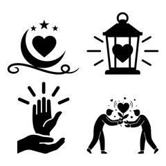 Thank Day Floral wreath decoration in gray color vector design