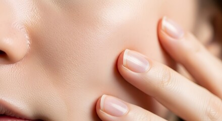 Fototapeta premium Silken Touch: Skincare Radiance