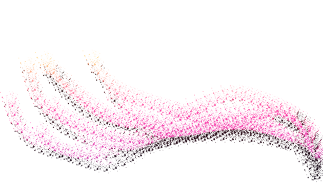 Abstract pink glitter wave isolated on transparent background, shimmering particles create a dreamy and elegant design element for various creative projects - Powered by Adobe