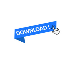 download written on blue banners 