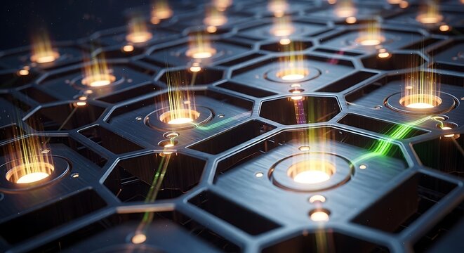 Abstract futuristic technology network with data stream concept illustration - Powered by Adobe