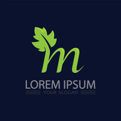 Obraz premium Letter M Symbol logo Design for identity business with Fun Shapes for Modern Branding