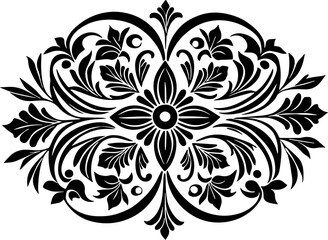 Luxury decorative vintage retro ornamental baroque shield logo icon
