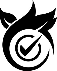 Minimal Futuristic Element – Clean Black Line Art Symbol
