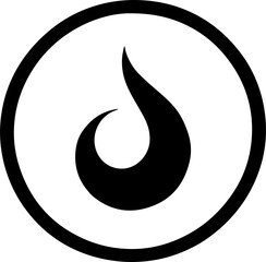 Minimal Futuristic Element – Clean Black Line Art Symbol
