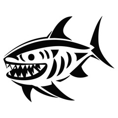 Abstract Shark Solid Illustration