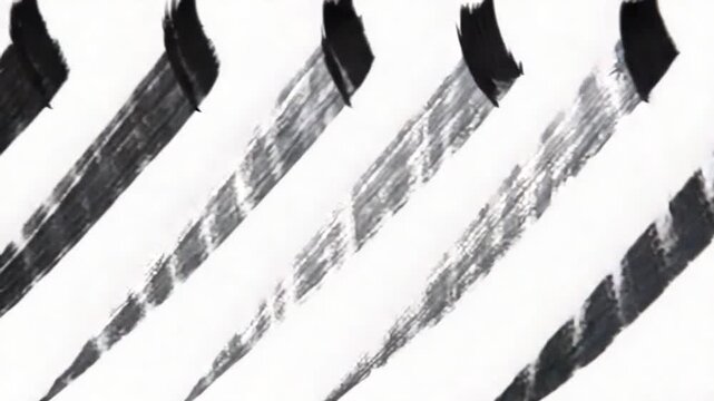 Black and white abstract design created with brush strokes