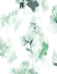 Romantic floral print with wildflowers sketch. Seamless pattern, gentle botanical background with various small flowers. Vector illustration.