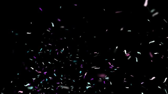 Colorful Isolated Confetti party popper Explosion confetti Blast Realistic On Isolated Background