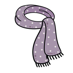 Naklejka premium Winter Knitted Scarf Illustration