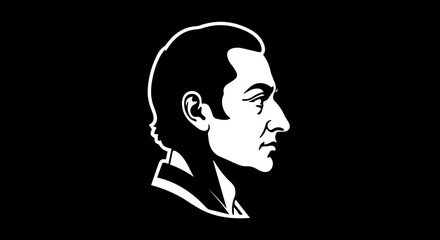 Modern professional man's profile portrait in bold graphic style, conveying confidence and sophistication for business concepts. © TOP-EDGE DESIGNS