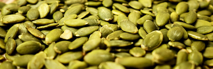 Pumpkin seeds texture. Healthy eating. organic Fat food