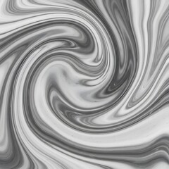 Abstract Black and White Marble Swirl
