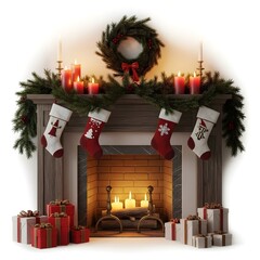 Cozy Rustic Christmas Mantel Decor