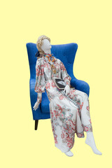 Sitting female mannequin