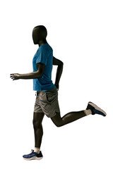 Running male mannequin