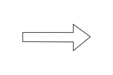 right side pointing white arrow on transparent background. Themes include direction, navigation, pointing symbols, and minimalism png file type stock photo