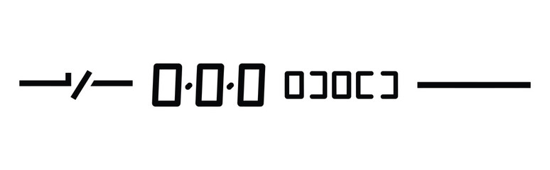 Illustration of the countdown line simple silhouette vector icon set. happy New Year 2026 vector icons collection.