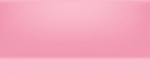 Empty pink pastel studio bg for product show. 3d render illustration of room podium background with floor and wall. Simple beauty scene with rose color gradient surface for goods. 3D Illustration