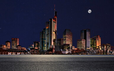 outdoor road city building landscape sky night moon moon cityscape street travel