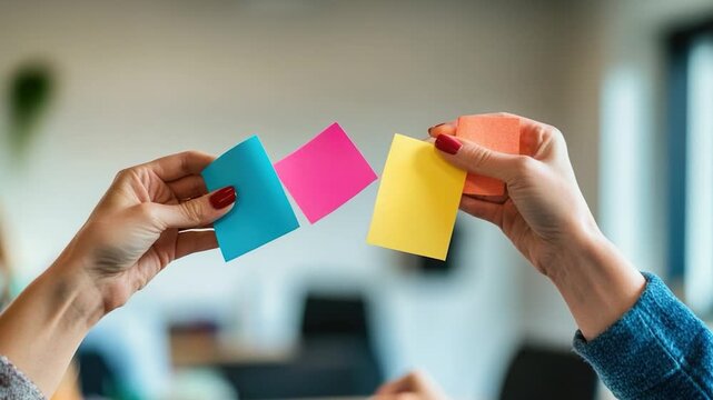 A person grasping a piece of paper, possibly important documents or notes