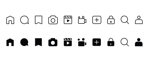ui app interface icon set