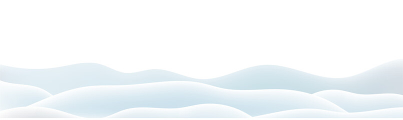 Snow Caps Snowballs And Drifts Isolated White Background