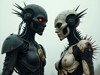 cyborg soldier with a cyborg soldier