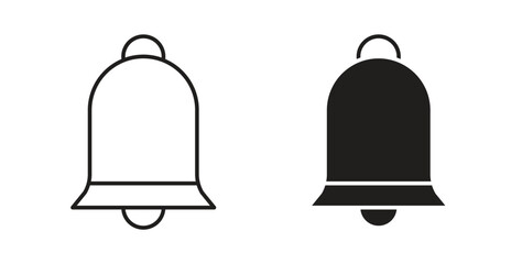 Notification icons set isolated on white background flat vector illustration.