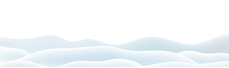 Naklejka premium Snow Caps Snowballs And Drifts Isolated White Background
