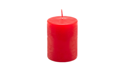 Red textured candle casts soft lighting. Ideal for product photography, mood imagery, or festive posters.