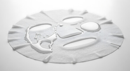 Close up of facial mask with hydrating serum beauty and skincare treatment concept