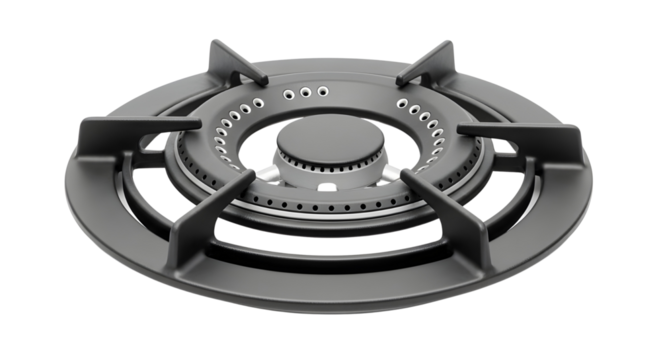 Gas burner part isolated on white background