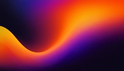 grainy gradient background purple orange vibrant abstract glowing color wave black dark backdrop noise texture banner poster header design